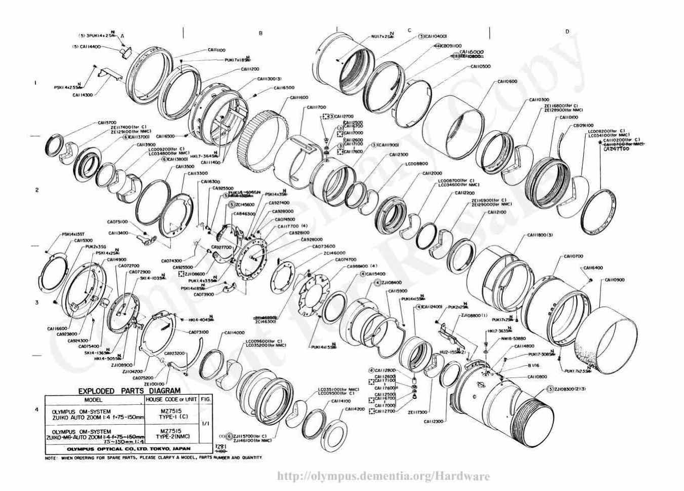 Olympus 75-150 technical manual preview