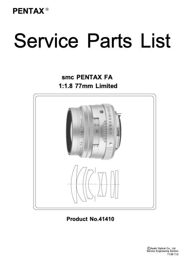 Pentax 77 technical manual preview