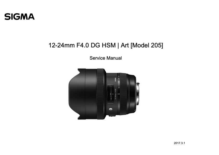 Sigma 12-24mm F4_0 DG HSM technical manual preview