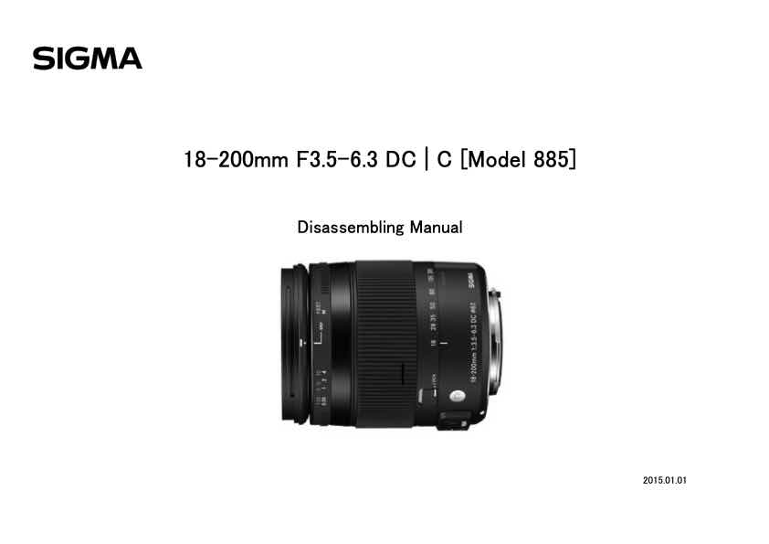 Sigma 18-200mm F3_5-6_3 DC I C technical manual preview