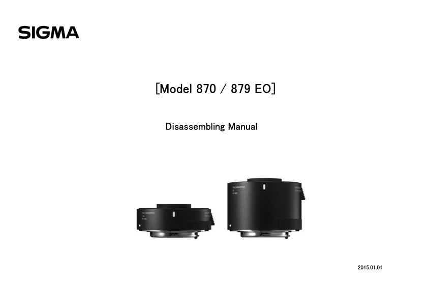 Sigma Adapter 870-879 EO technical manual preview