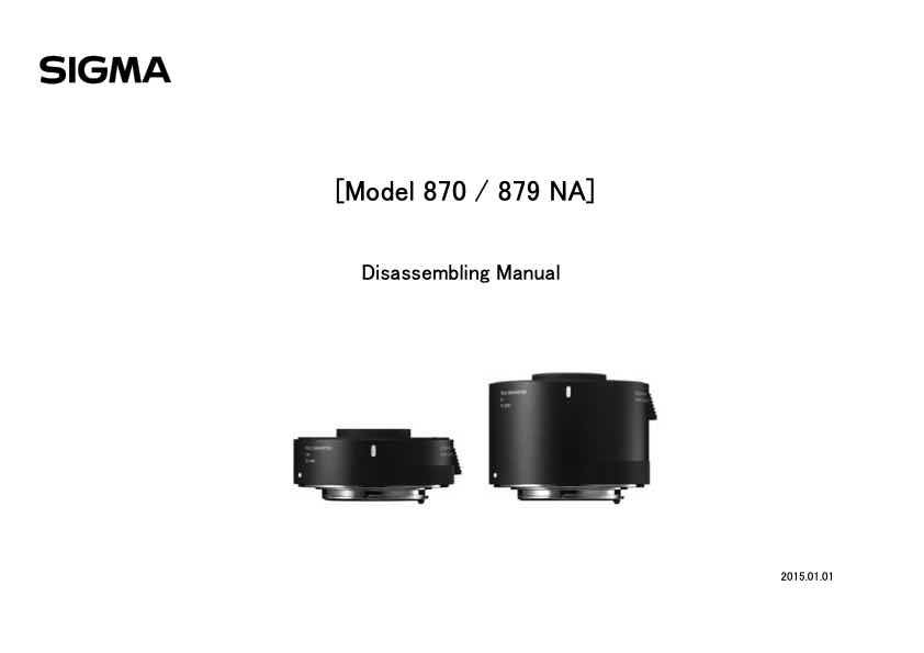 Sigma Adapter 870-879 NA technical manual preview