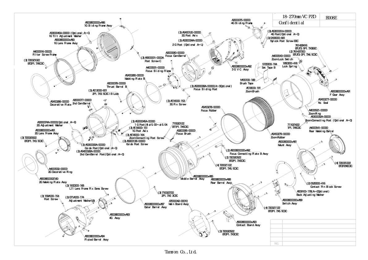 Tamron AF 18-270mm F3_5-6_3 Di II PZD B008 technical manual preview
