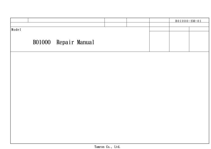 Tamron AF 180mm F3_5 Di B01 technical manual preview