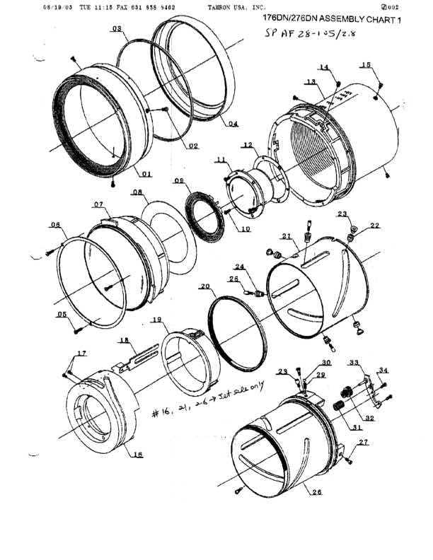 Tamron AF 28-105 technical manual preview