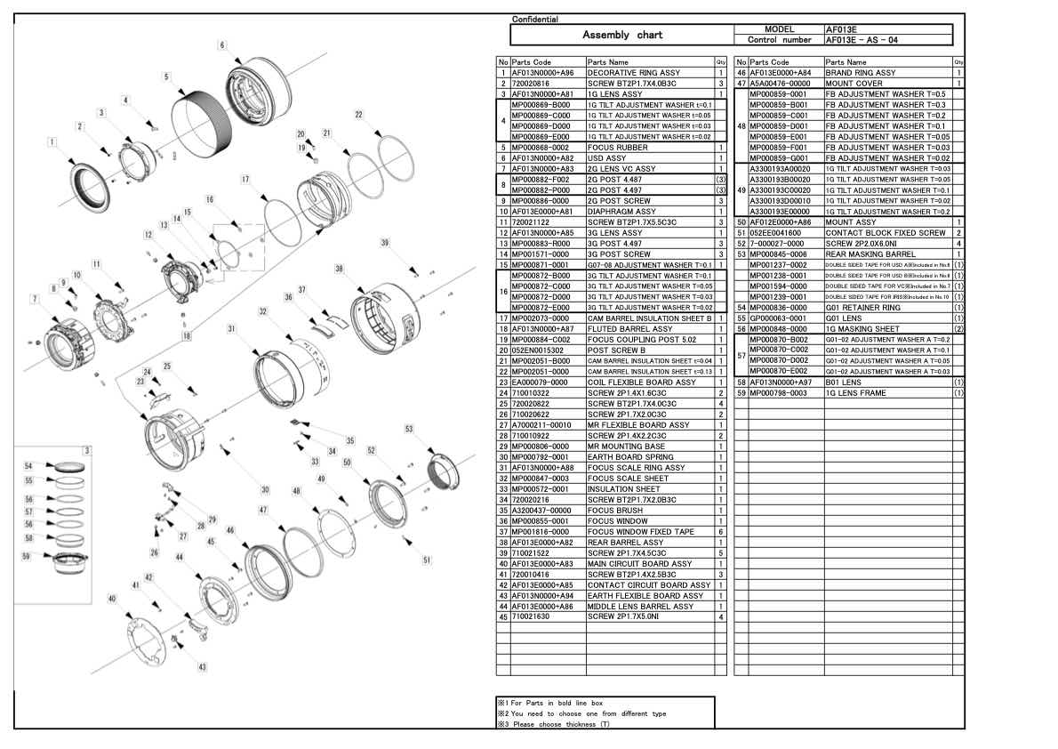 Tamron AF 45mm F1_8 Di VC USD F013E technical manual preview