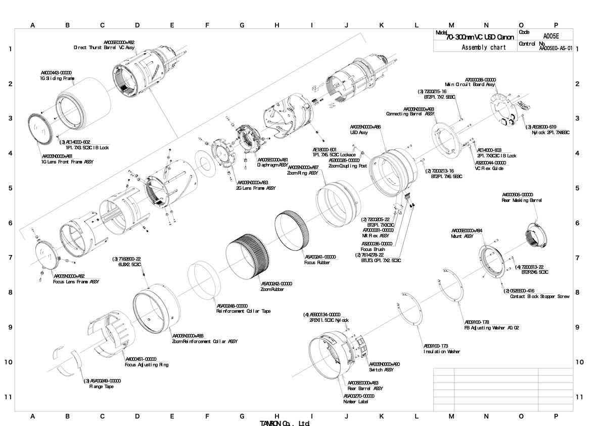 Tamron AF 70-300mm F4-5_6 Di VC USD technical manual preview