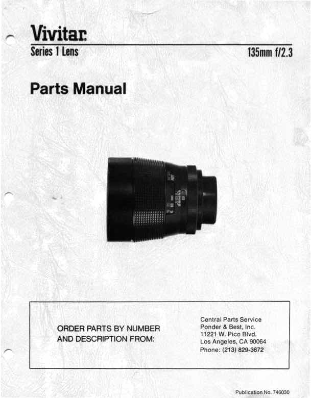 Vivitar 135 technical manual preview