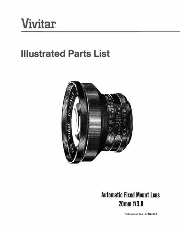 Vivitar 20 technical manual preview
