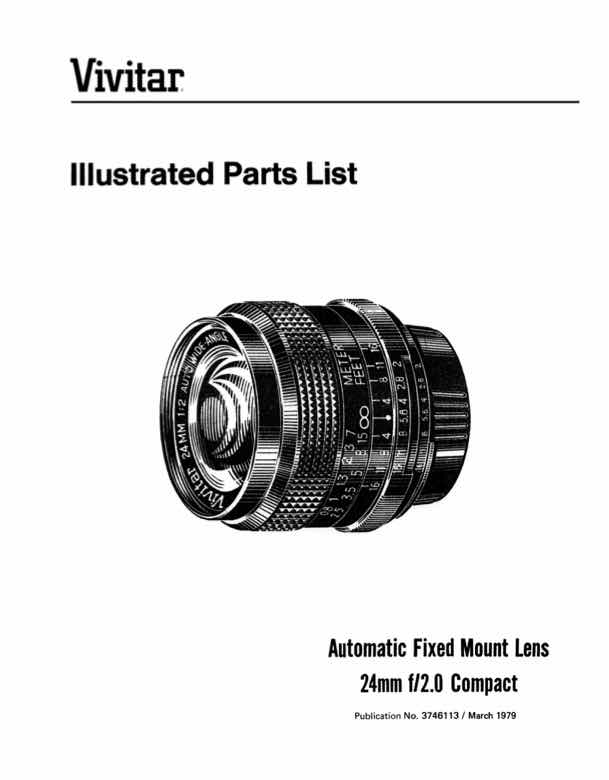 Vivitar 24 technical manual preview