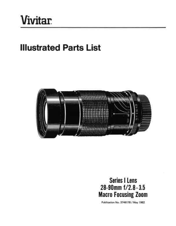Vivitar 28-90 technical manual preview