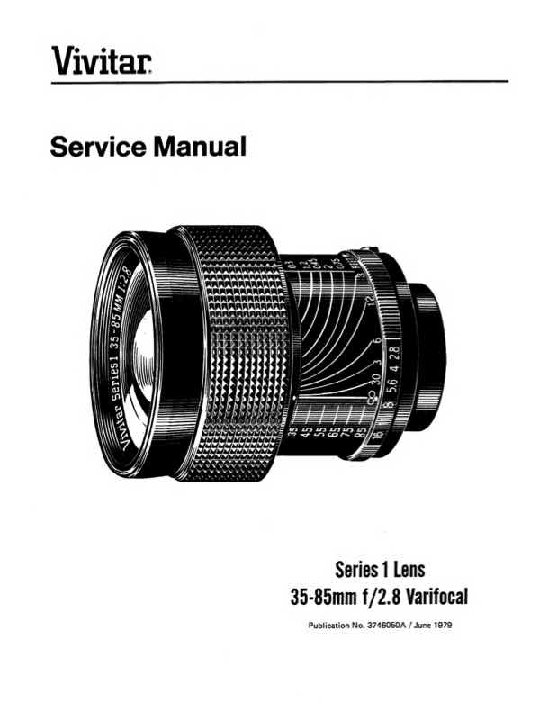Vivitar 35-85 technical manual preview