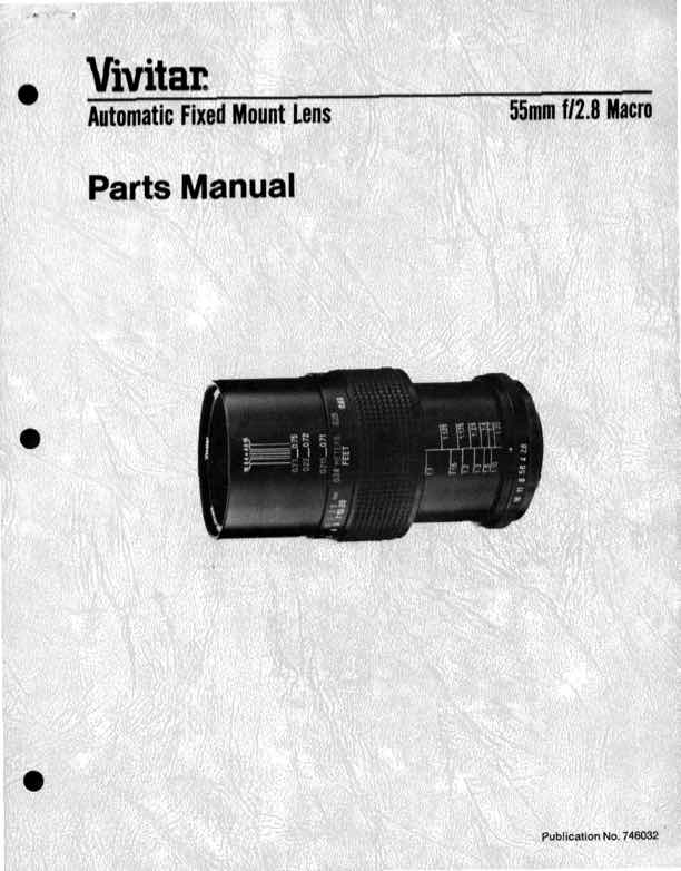 Vivitar 55 technical manual preview