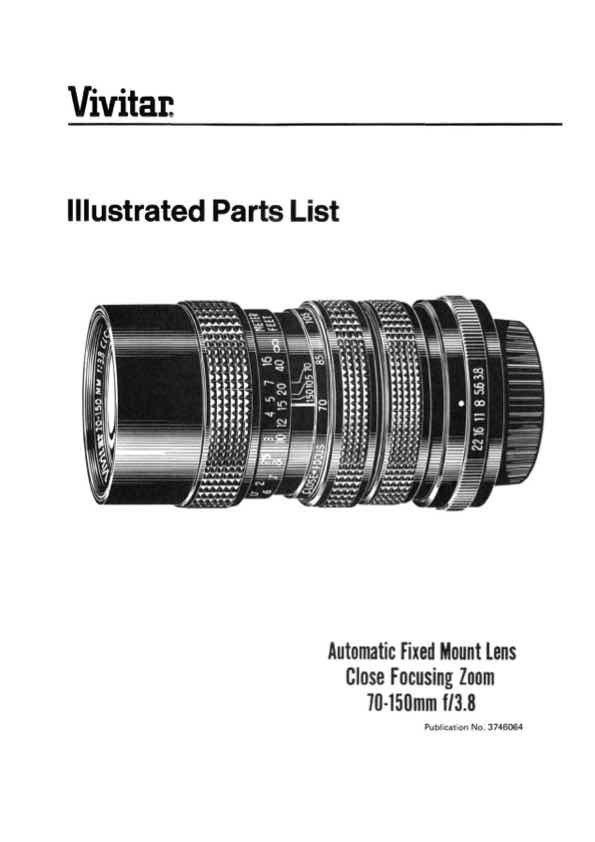 Vivitar 70-150 technical manual preview