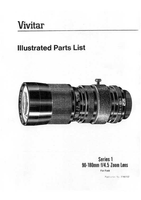 Vivitar 90-180 technical manual preview