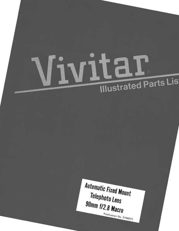 Vivitar 90 technical manual preview