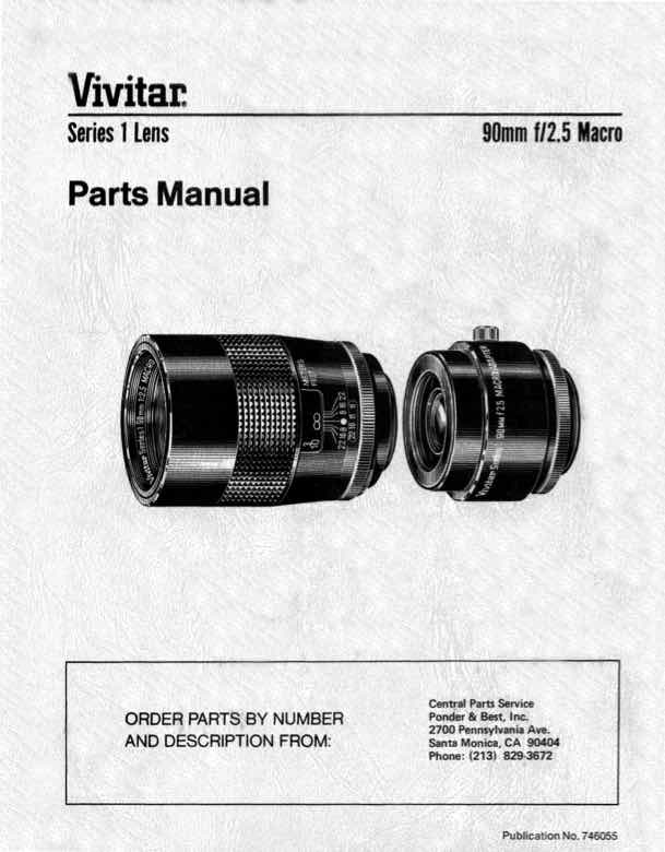Vivitar 90 technical manual preview