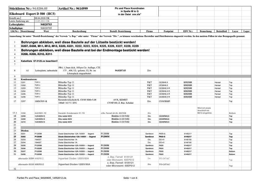 Hensel D-940206xx technical manual preview
