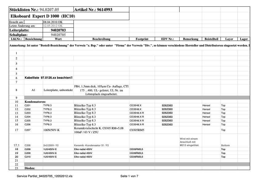 Hensel D-940207xx technical manual preview