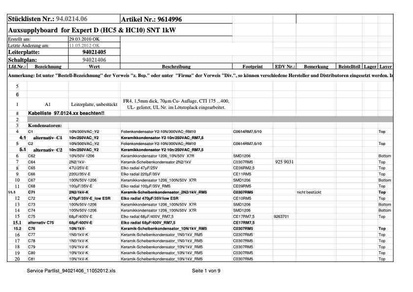 Hensel D-940214xx technical manual preview