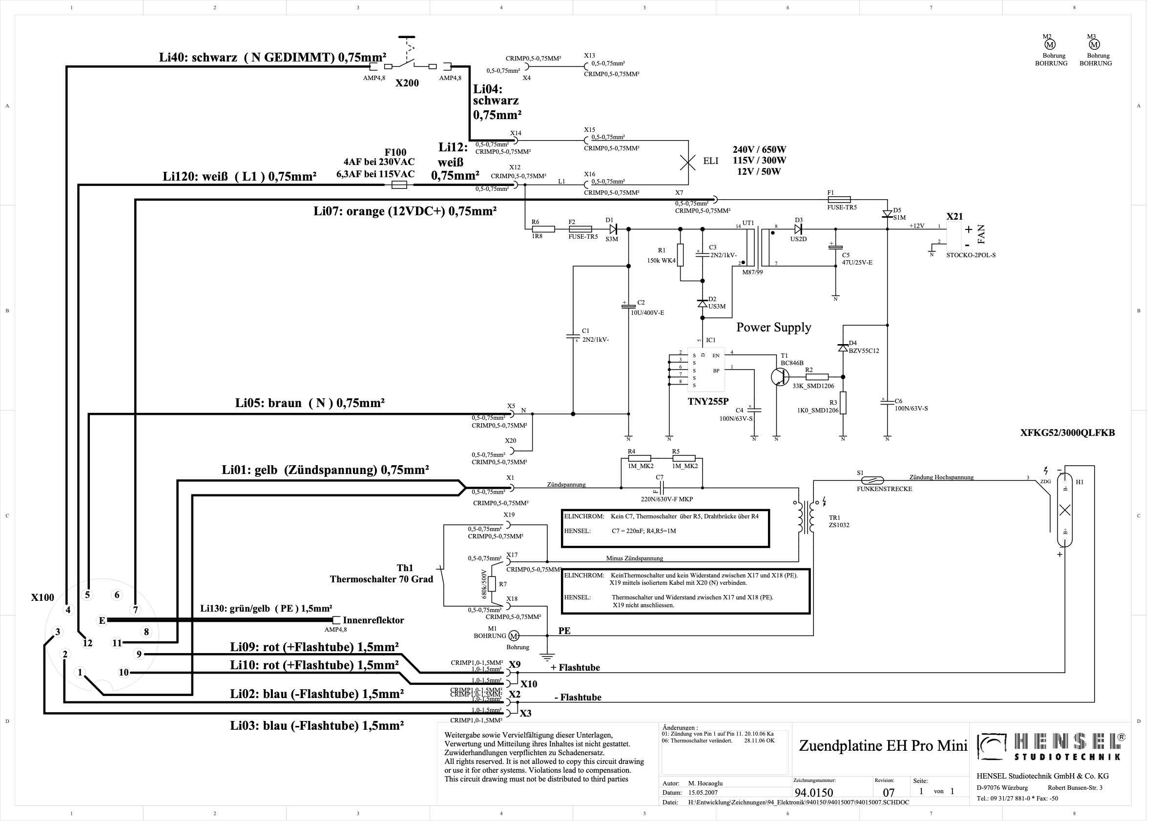 Hensel Head PRO MINI technical manual preview
