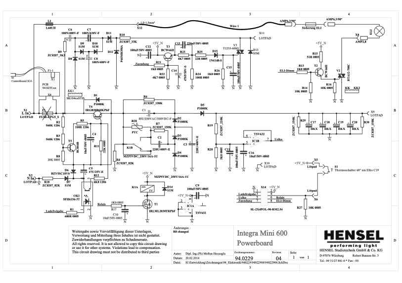 Hensel Integra Mini 600 technical manual preview