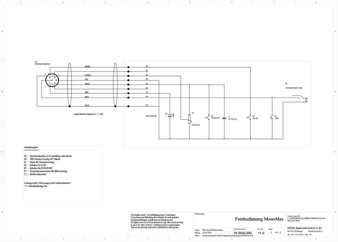 Profoto Tria-S technical manual preview