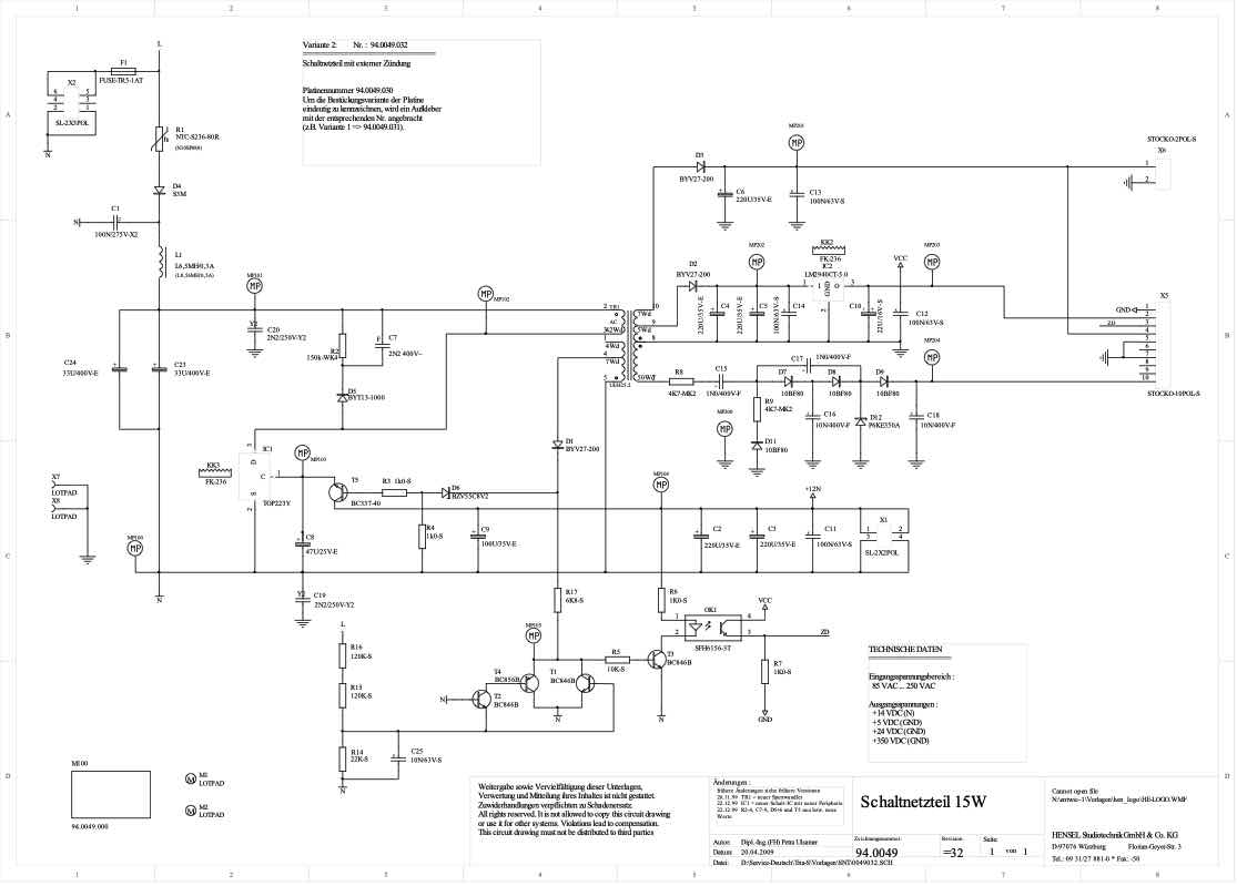Profoto Tria-S technical manual preview