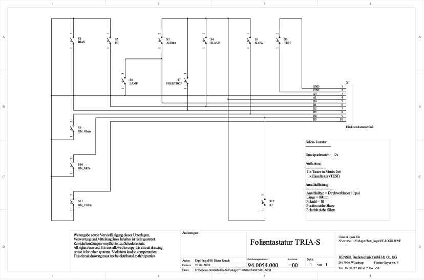 Profoto Tria-S technical manual preview