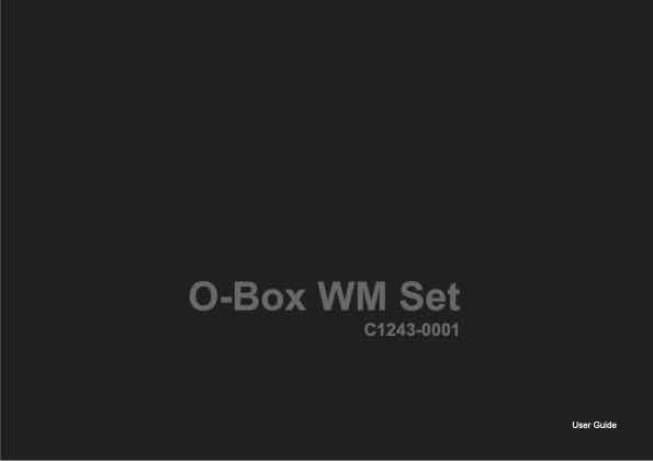 Oconnor O-Box technical manual preview