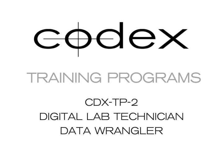Codex Compact Drive technical manual preview
