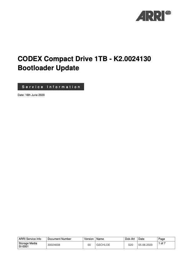 Codex Compact Drive technical manual preview