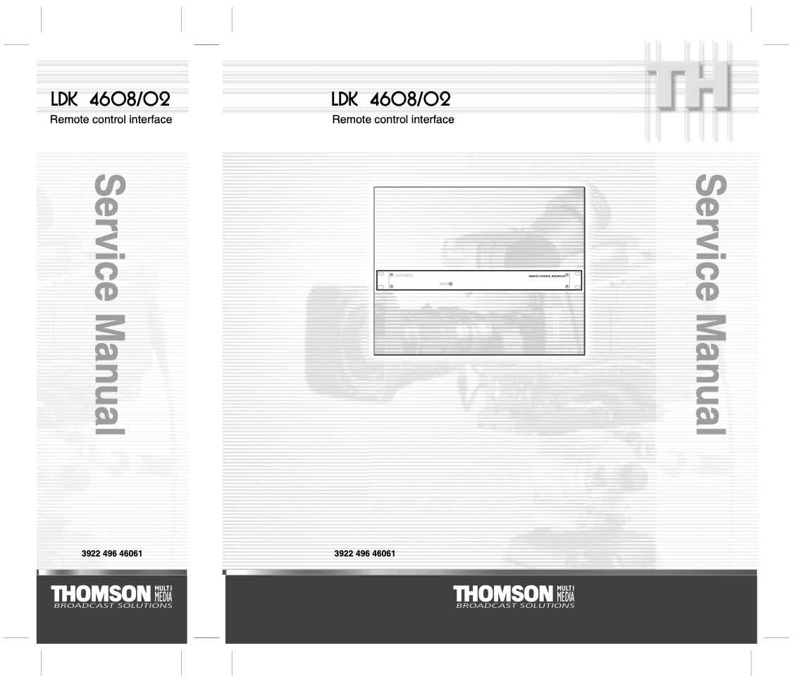 Grass Valley LDK4608 Remote Control Interface technical manual preview