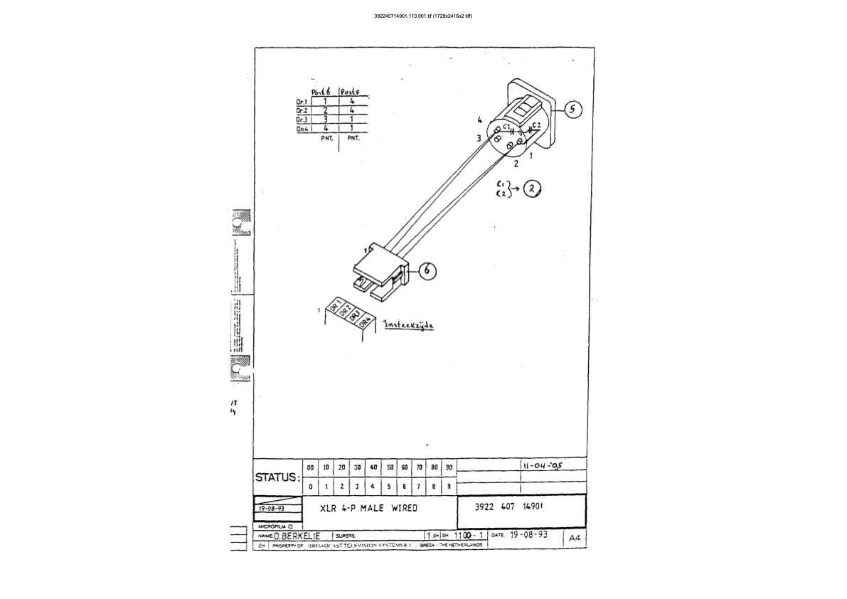 Grass Valley LDK4609 Master Control Panel technical manual preview