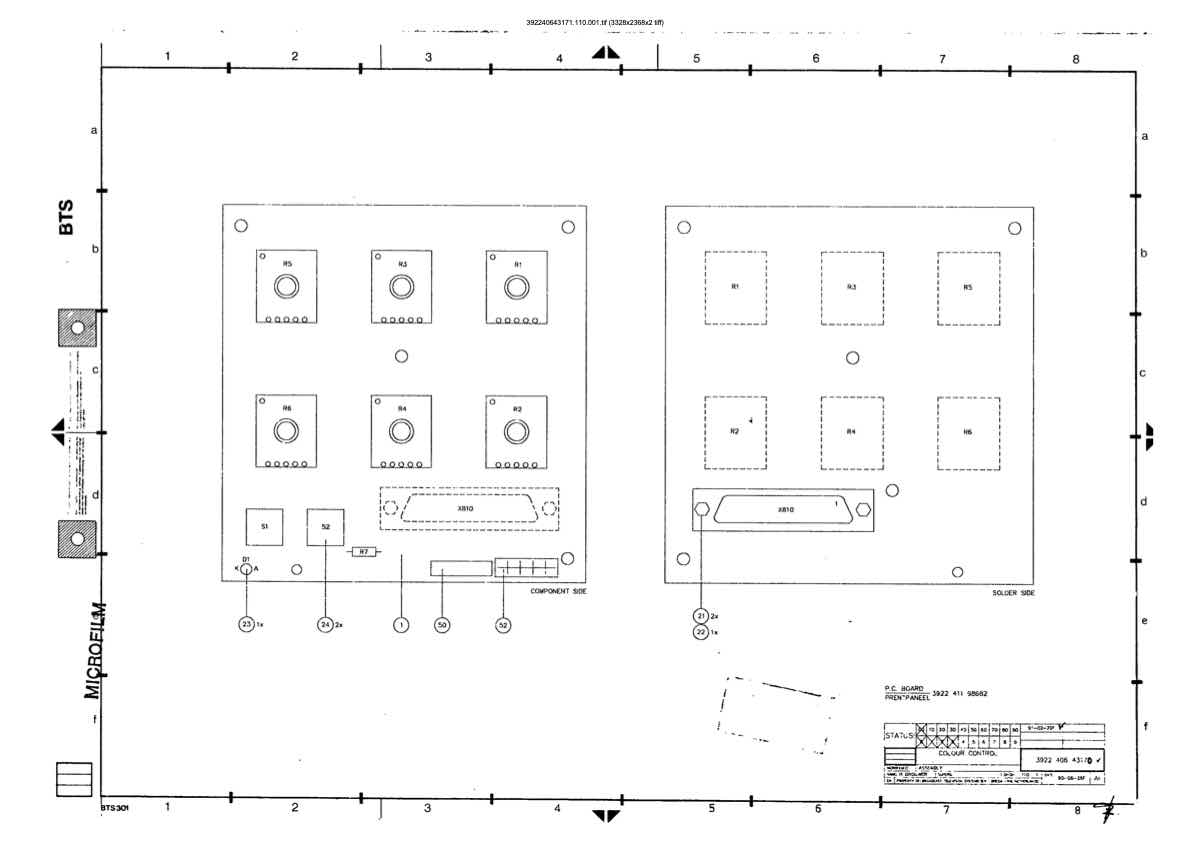 Grass Valley LDK4626 Colour Control Single Rotary technical manual preview