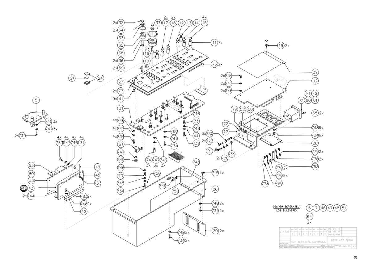 Grass Valley LDK4628 Operational Control Panel technical manual preview
