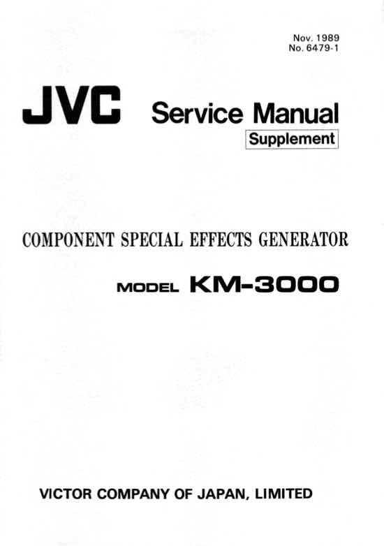 JVC KM_3000_1 technical manual preview