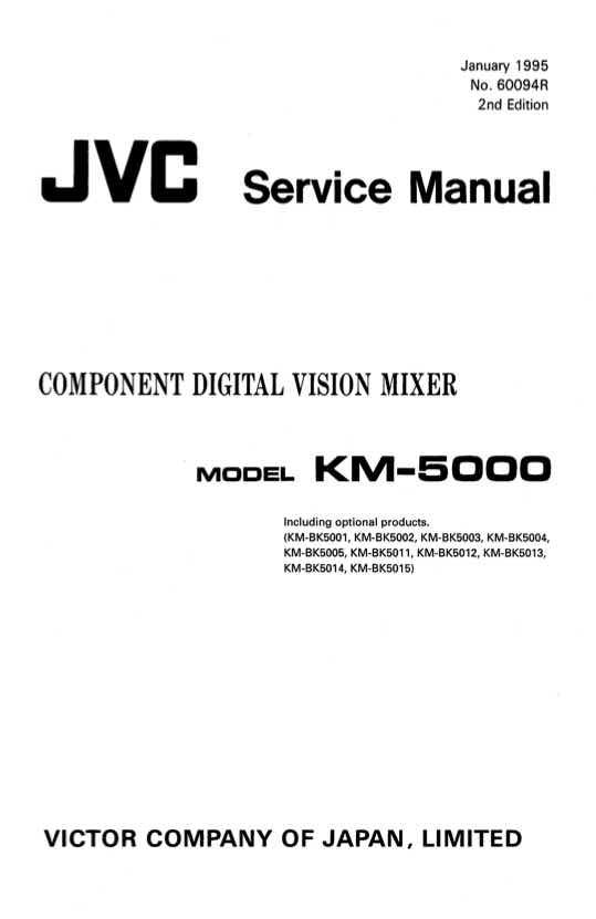 JVC KM_5000 technical manual preview