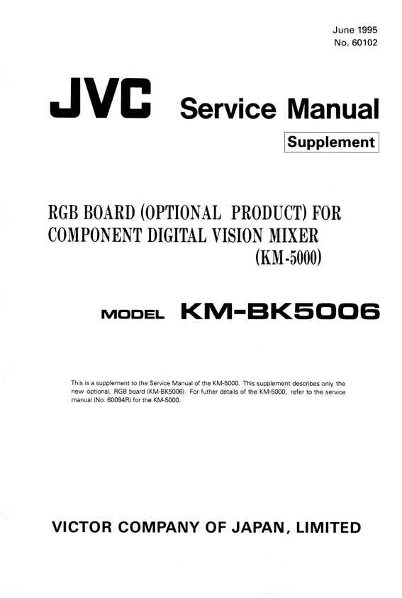 JVC KM_BK5006 technical manual preview