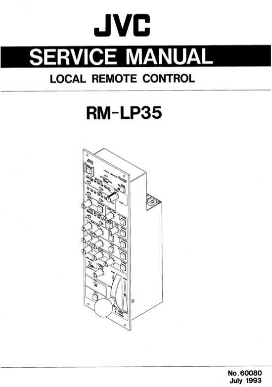 JVC RM-LP35 technical manual preview