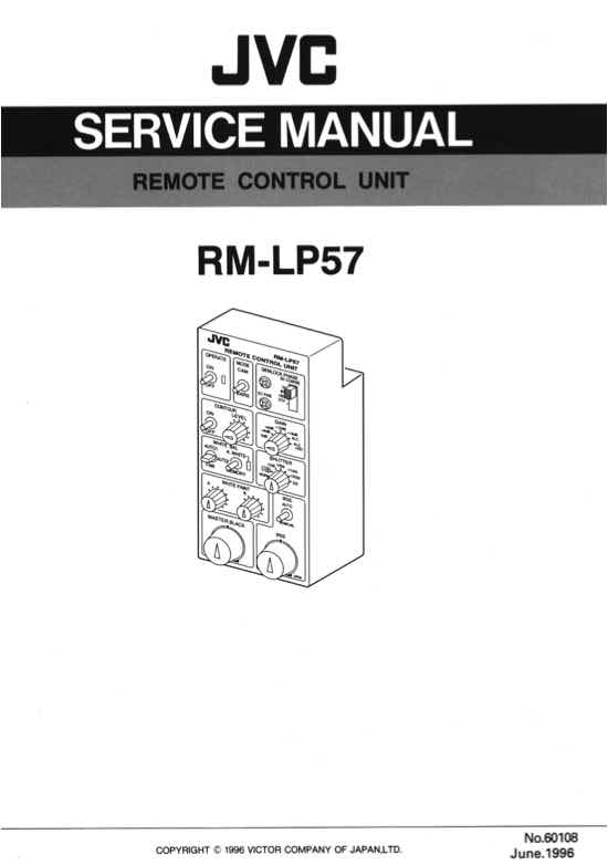 JVC RM-LP57 technical manual preview