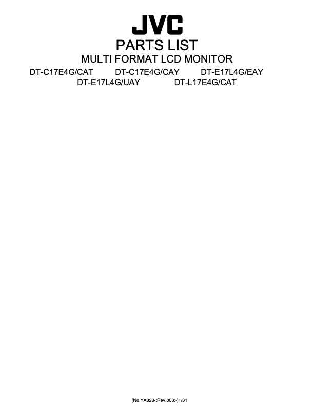 JVC DT-E17L4G technical manual preview