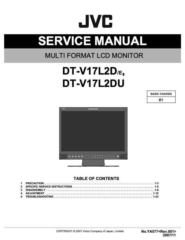 JVC DT-V17 technical manual preview