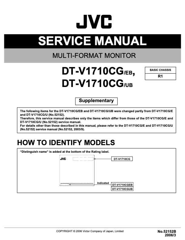 JVC DT-V1710CGB technical manual preview
