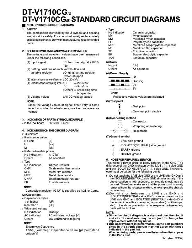 JVC DT-V1710CGB technical manual preview