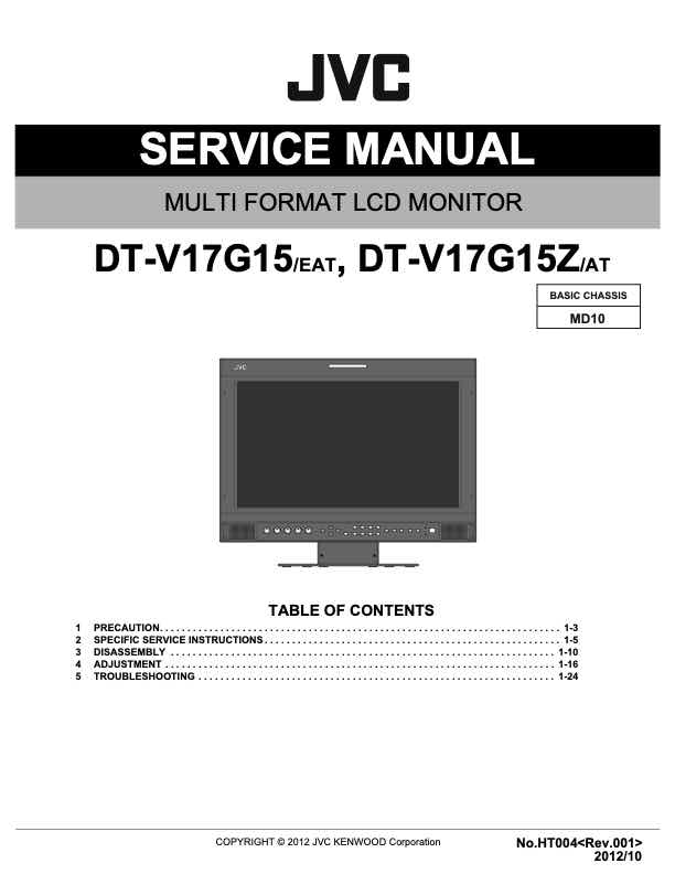 JVC DT-V17G15E technical manual preview