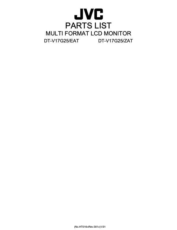 JVC DT-V17G25 technical manual preview