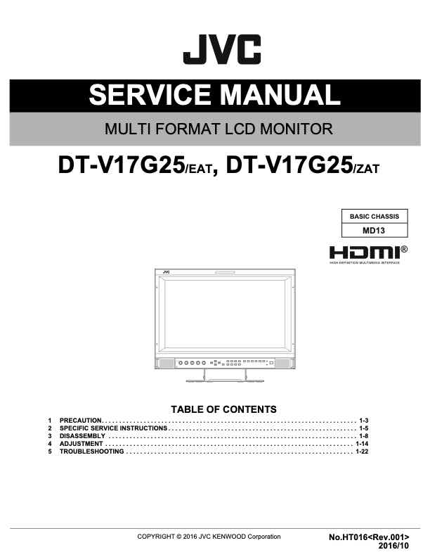 JVC DT-V17G25 technical manual preview