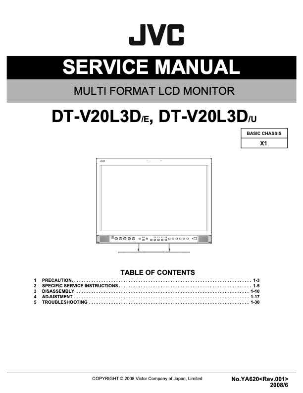 JVC DT-V20L3D technical manual preview