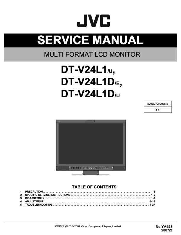JVC DT-V24 technical manual preview